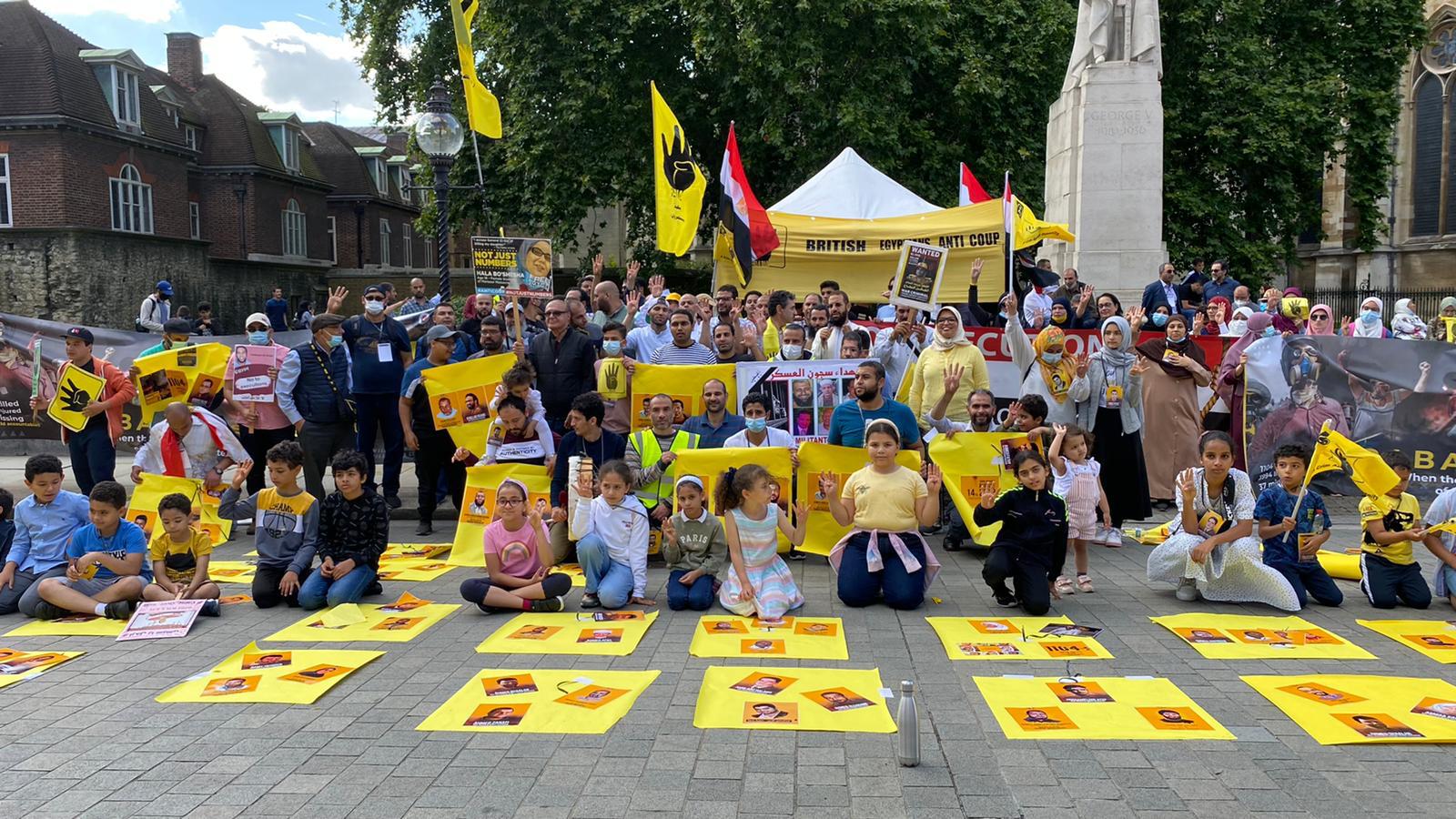 مظاهرة حاشدة في لندن إحياءا لذكرى رابعة 