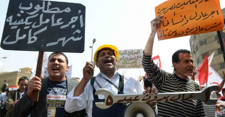 مصر: 80 احتجاجاً عمالياً واجتماعياً و16 واقعة انتحار من يناير حتى مارس